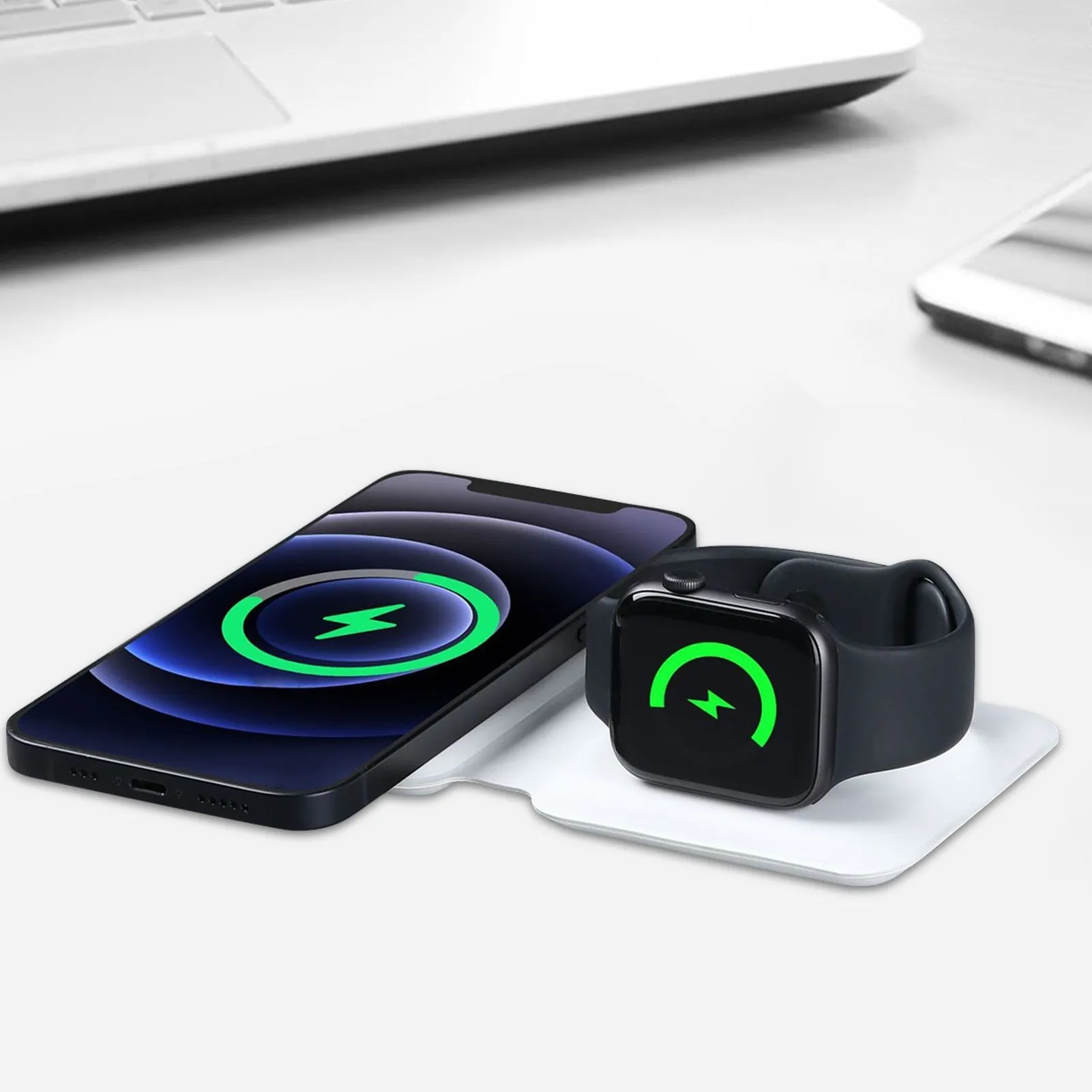 Foldable Double Wireless Fast Charger Pad