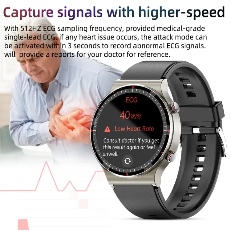 G08 1.3-Inch TFT Smart Watch with ECG Monitoring and Menstrual Cycle Reminder for Men and Women