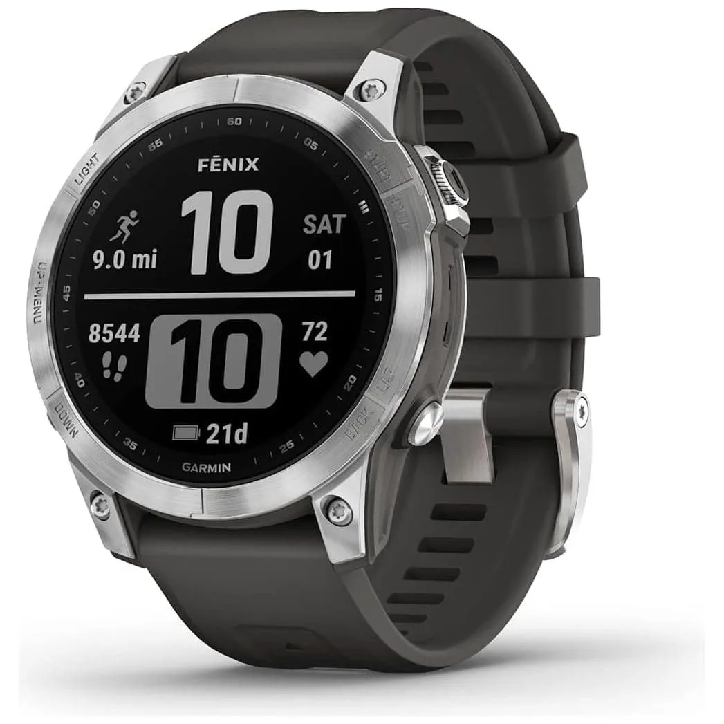 Garmin Fenix 7 Pro Sapphire Solar Edition Silver with Graphite Band