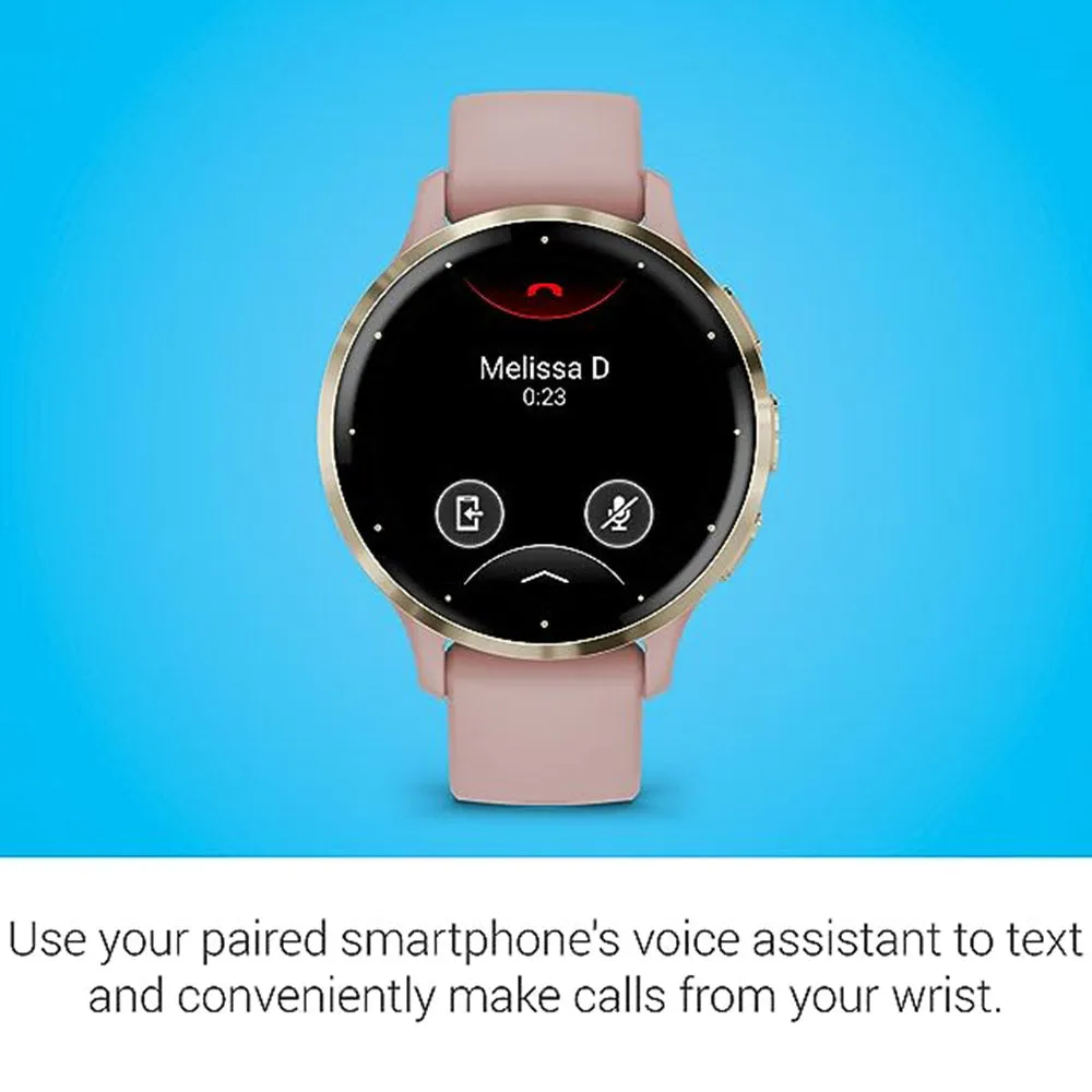 Garmin Venu 3S Dust Rose AMOLED Display Advanced Health and Fitness Features Up to 10 Days of Battery GPS Smartwatch - 010-02785-03