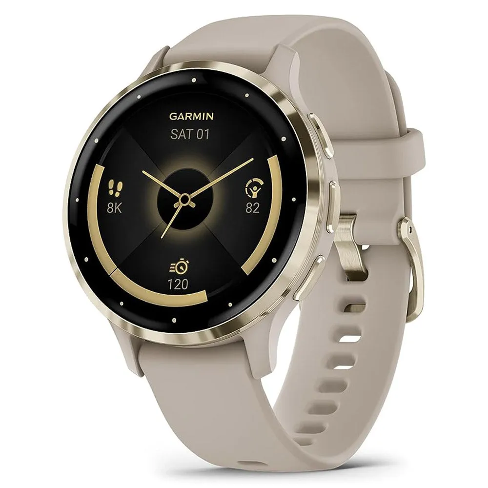 Garmin Venu 3S French Gray AMOLED Display Advanced Health and Fitness Features Up to 10 Days of Battery GPS Smartwatch - 010-02785-02