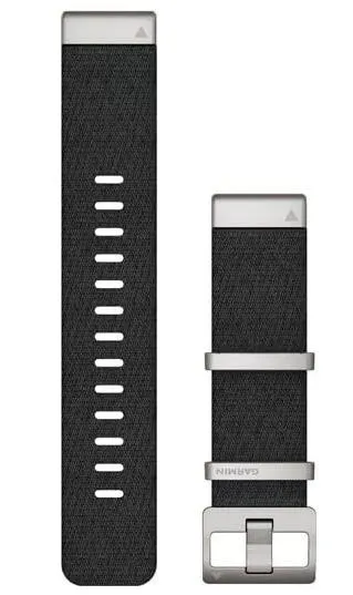 GRM Watch Band QuickFit 22 Jacquard Weave Black Nylon
