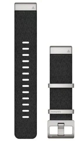 GRM Watch Band QuickFit 22 Jacquard Weave Black Nylon