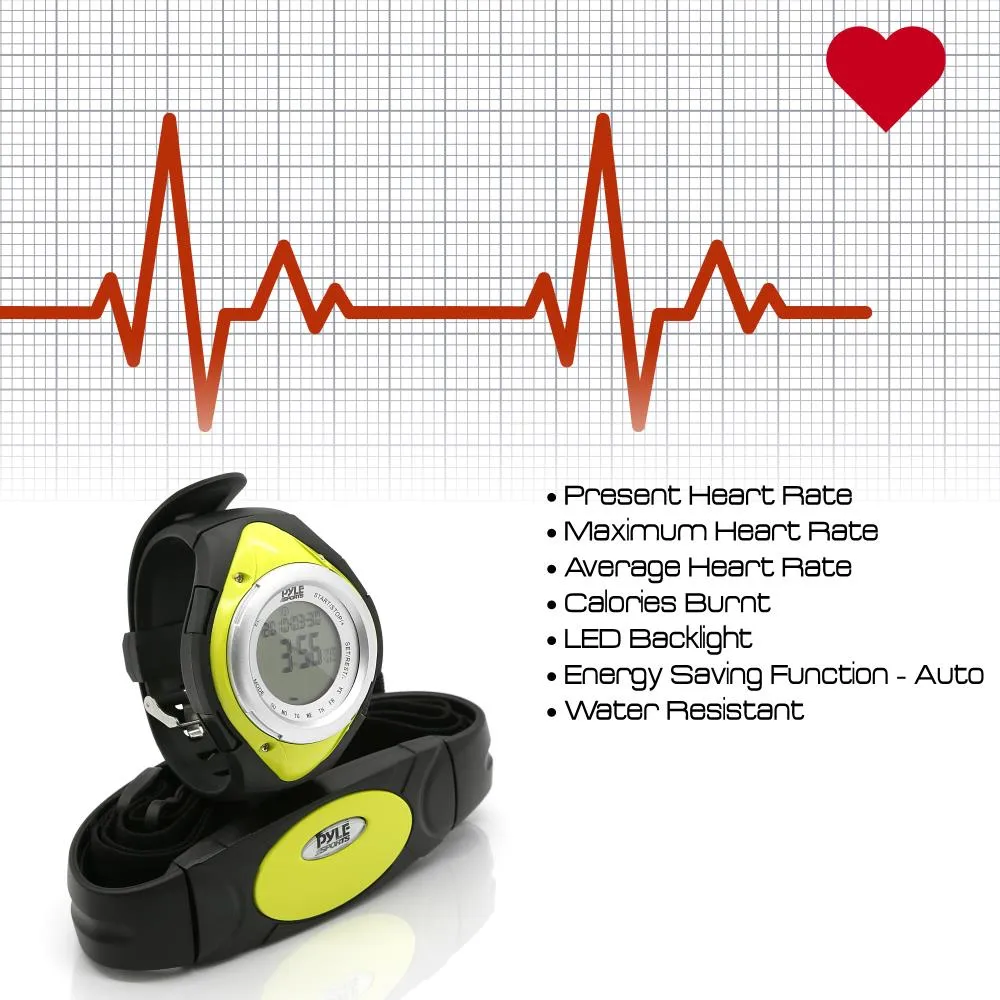 Heart Rate Monitor Watch W/Minimum, Average Heart Rate, Calorie Counter, And Target Zones(Green Color)