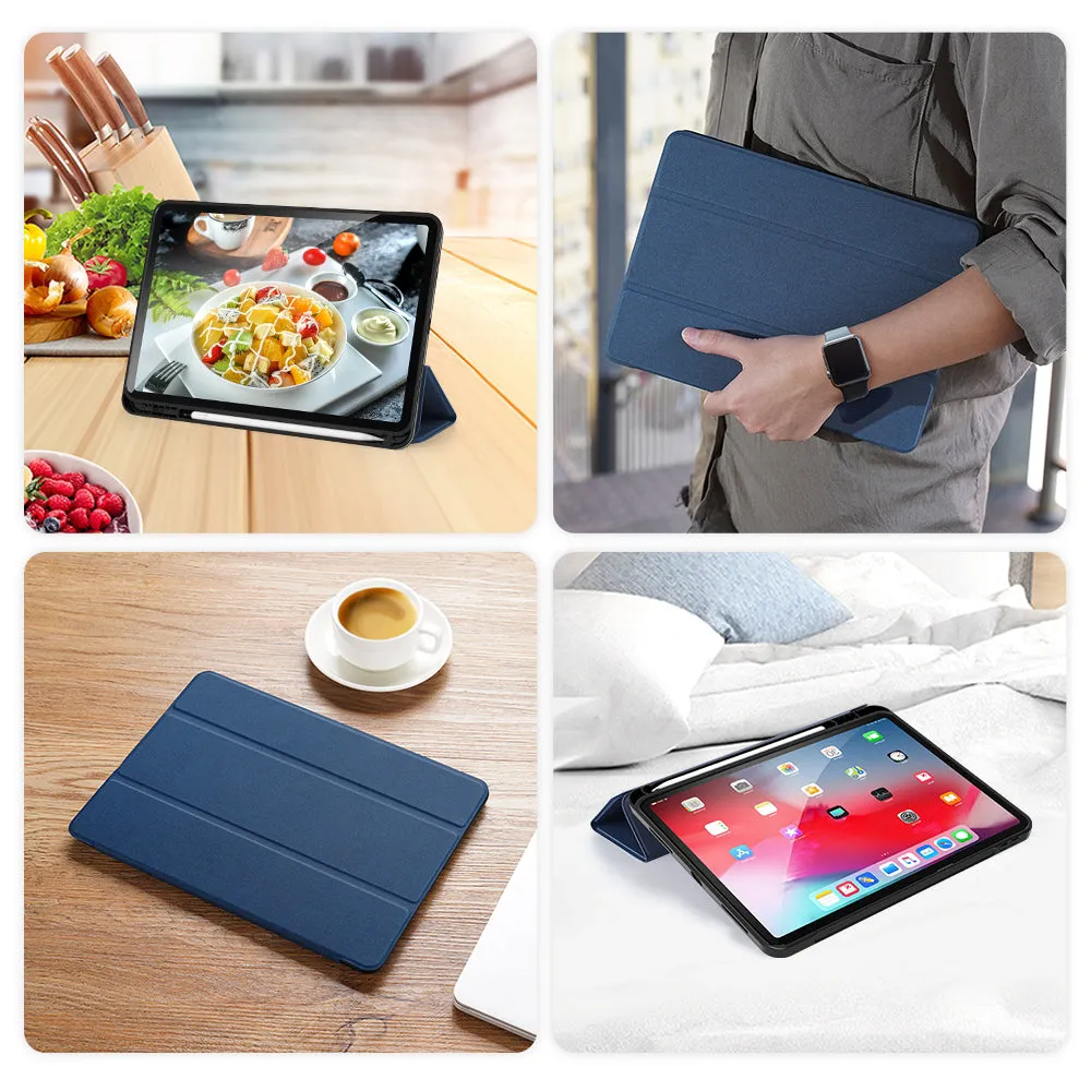 Horizontal PU Leather Case With Three-folding Holder & Pen Slot for iPad Air 4th Gen (2020),iPad Air 5th Gen (2022), iPad Air 6th Gen (2024)