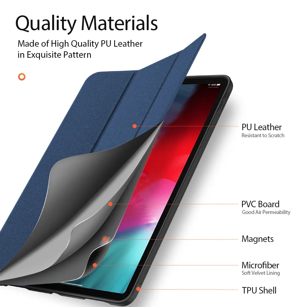 Horizontal PU Leather Case With Three-folding Holder & Pen Slot for iPad Air 4th Gen (2020),iPad Air 5th Gen (2022), iPad Air 6th Gen (2024)