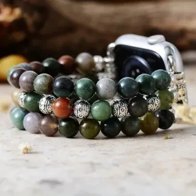 Indian Agate Stretchy Apple Watch Band
