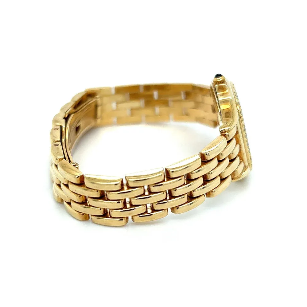 Italian Cartier Panthere Style .60tcw Diamond Dial & Bezel Watch Regard Jewelry Austin, Texas