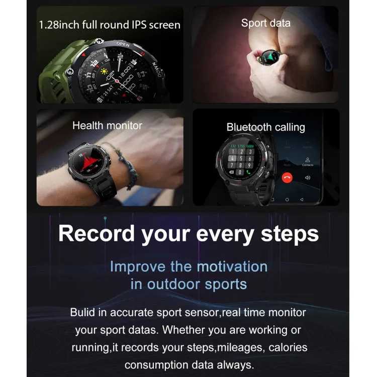 K22 Smartwatch with 1.28" IPS Display, Menstrual Cycle Alerts, Bluetooth Calling, and Sleep Tracking