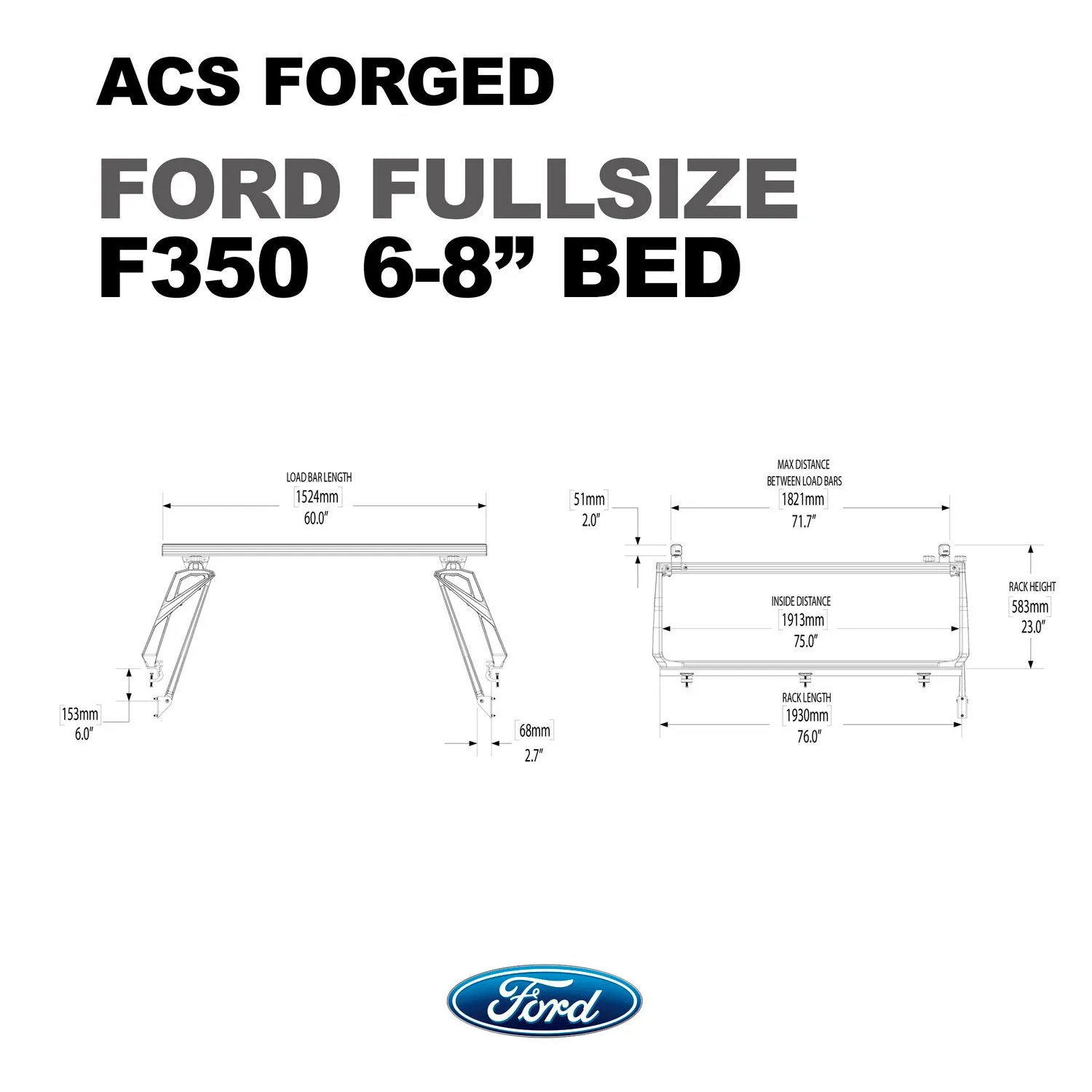Leitner Active Cargo System FORGED Bed Rack For FORD