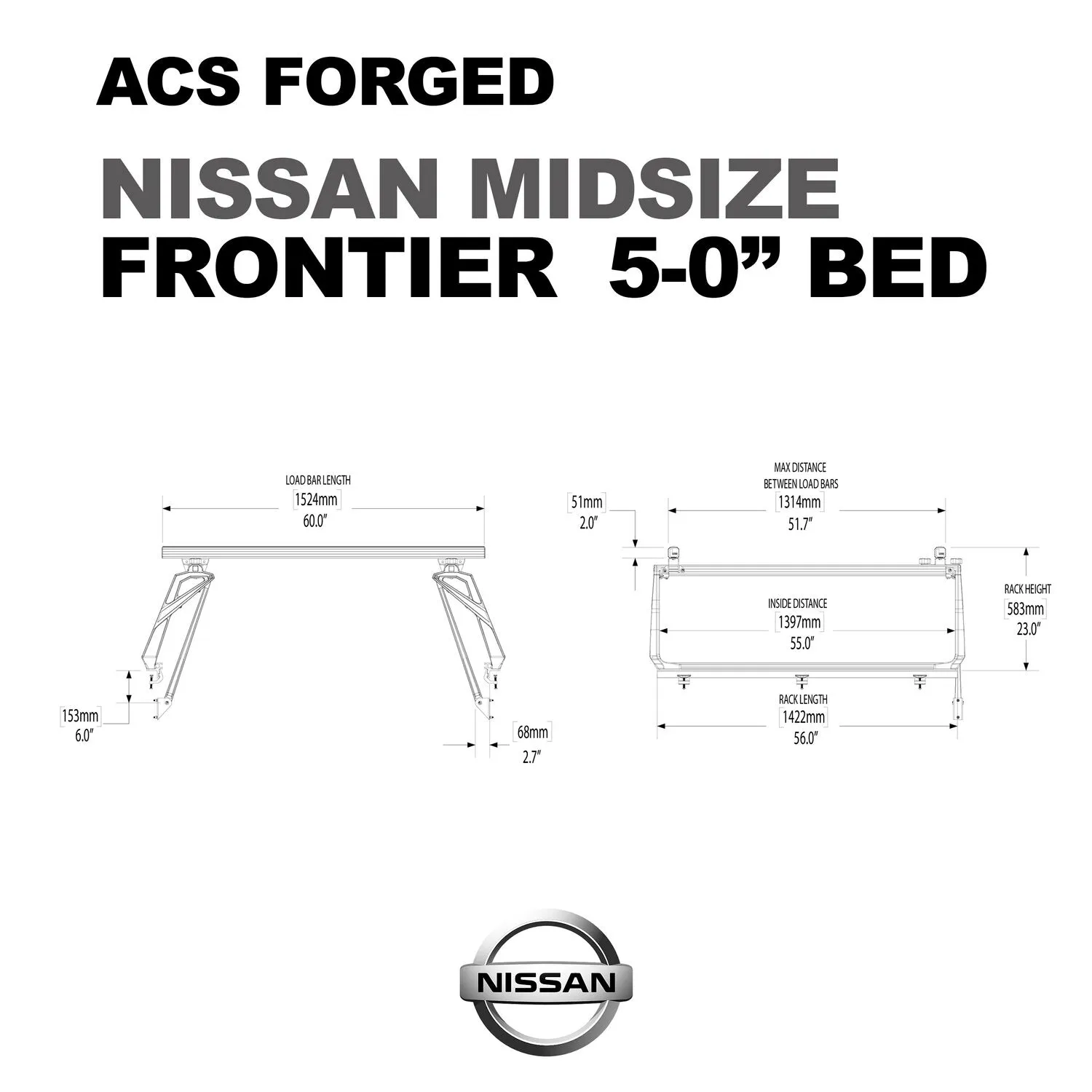 Leitner Active Cargo System FORGED Bed Rack For NISSAN