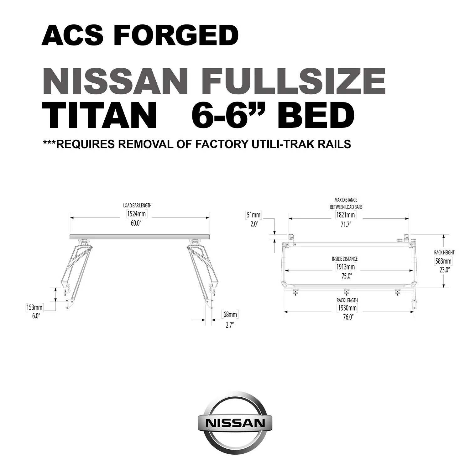 Leitner Active Cargo System FORGED Bed Rack For NISSAN