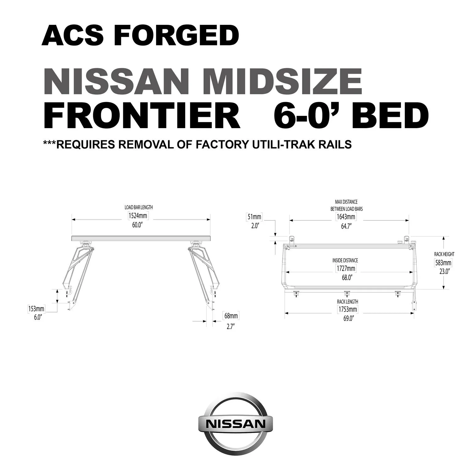 Leitner Active Cargo System FORGED Bed Rack For NISSAN
