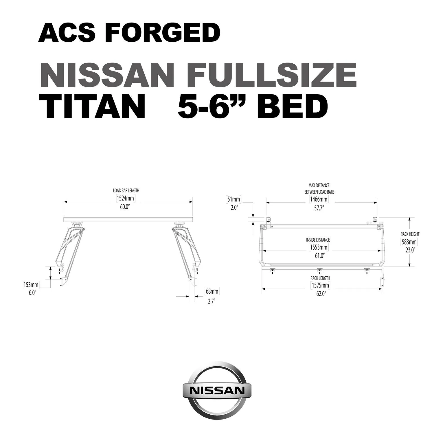Leitner Active Cargo System FORGED Bed Rack For NISSAN