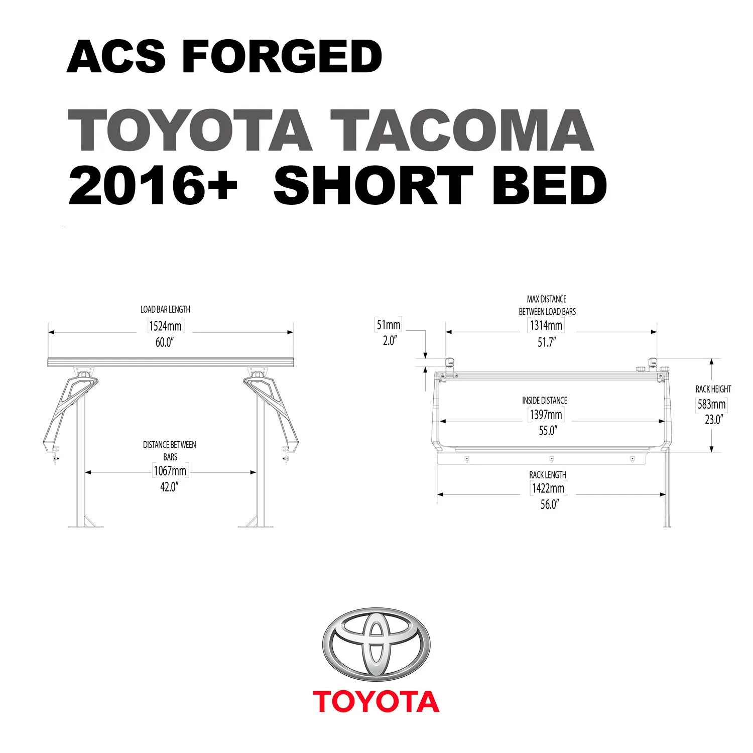 Leitner Active Cargo System FORGED Bed Rack For TOYOTA