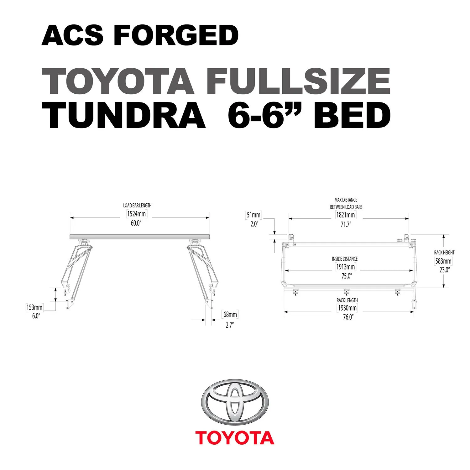 Leitner Active Cargo System FORGED Bed Rack For TOYOTA