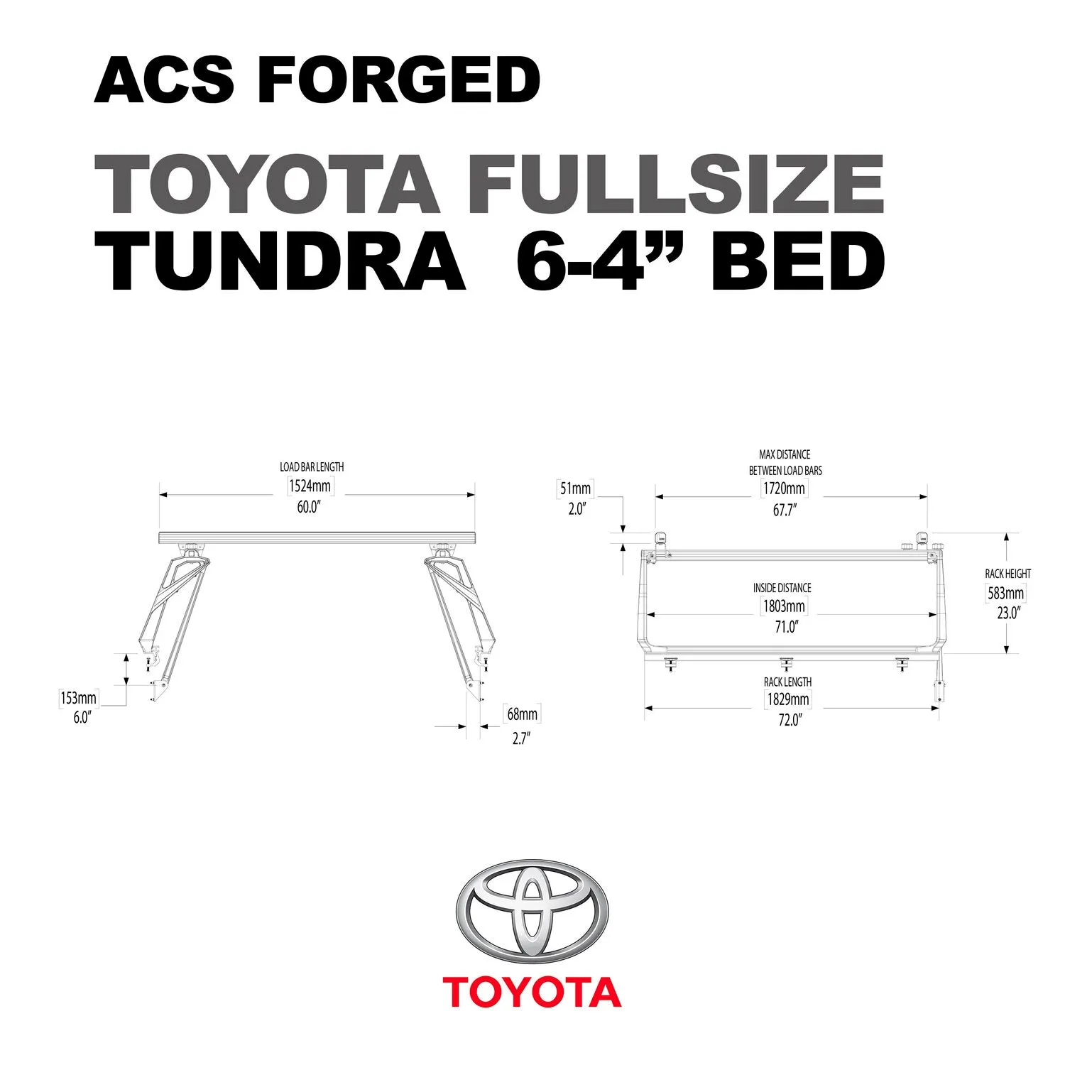Leitner Active Cargo System FORGED Bed Rack For TOYOTA