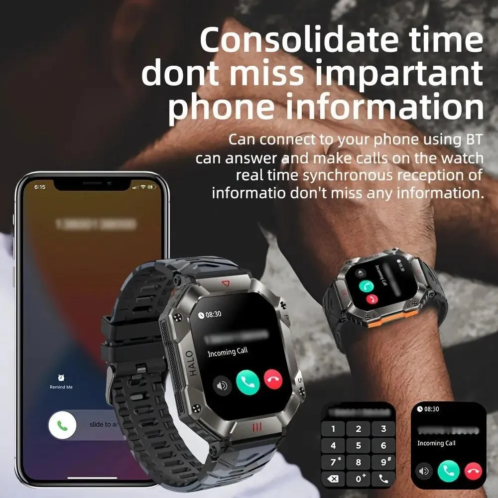 Men's Smartwatch with GPS, Barometer, Compass, and Bluetooth Call