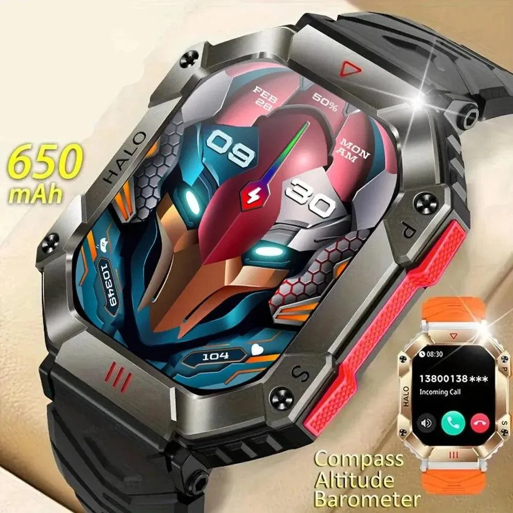 Men's Smartwatch with GPS, Barometer, Compass, and Bluetooth Call
