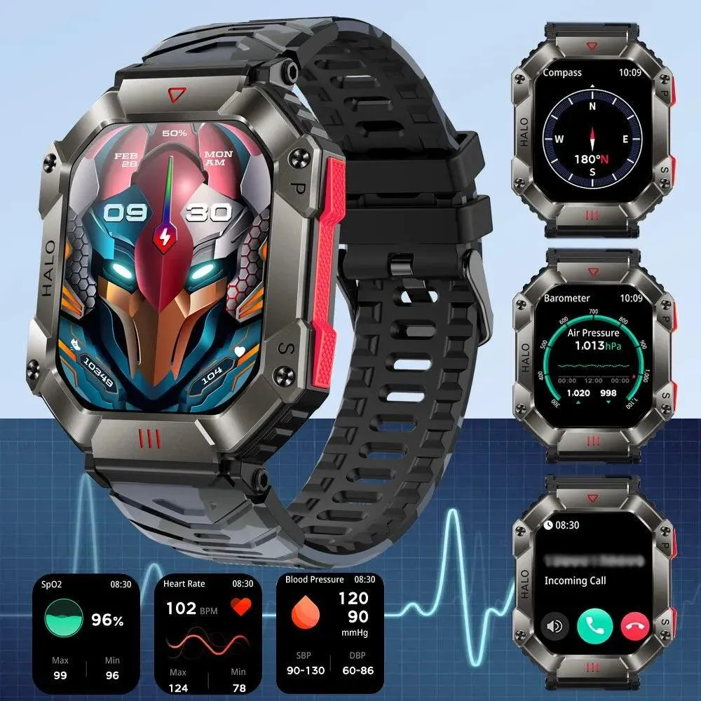 Men's Smartwatch with GPS, Barometer, Compass, and Bluetooth Call