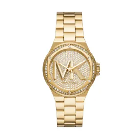 Michael Kors Lennox Three-Hand Gold-Tone Stainless Steel Watch MK7229