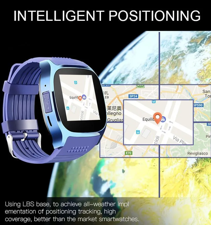 New Bluetooth Smart Watch with Camera Music Player Facebook Whatsapp Sync SMS Support SIM TF Card for Android