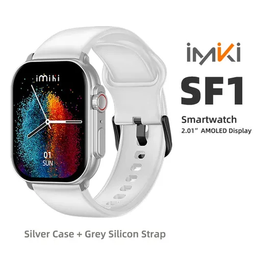 New IMIKI SF1 Smart Watch 2.01" AMOLED Display 1000nits BT Calling