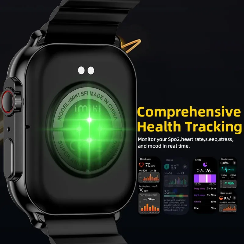 New IMIKI SF1 Smart Watch 2.01" AMOLED Display 1000nits BT Calling