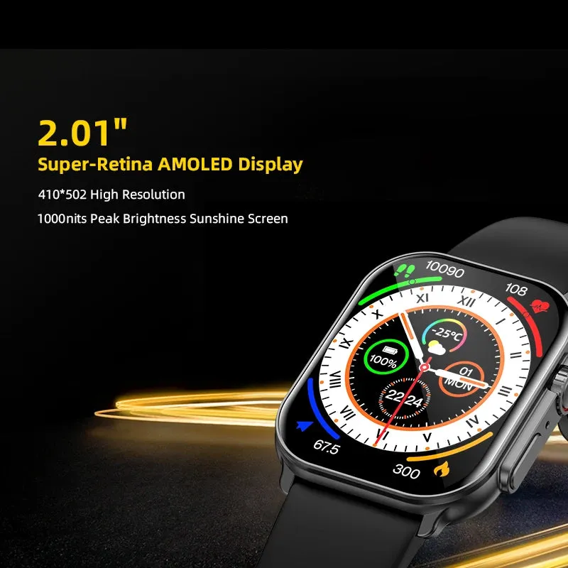 New IMIKI SF1 Smart Watch 2.01" AMOLED Display 1000nits BT Calling