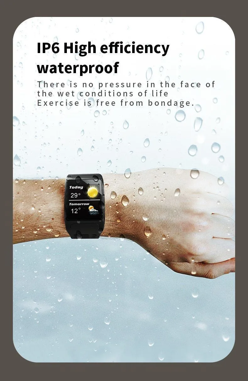 New IP67 Waterproof Bluetooth Pedometer Heart Rate Monitor Colour Display Smart Watch For Android iOS