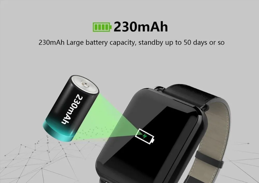 New IP67 Waterproof Dynamic Blood Oxygen Pressure Pedometer Fitness Tracker Heart Rate Smartwatch For Android iPhones