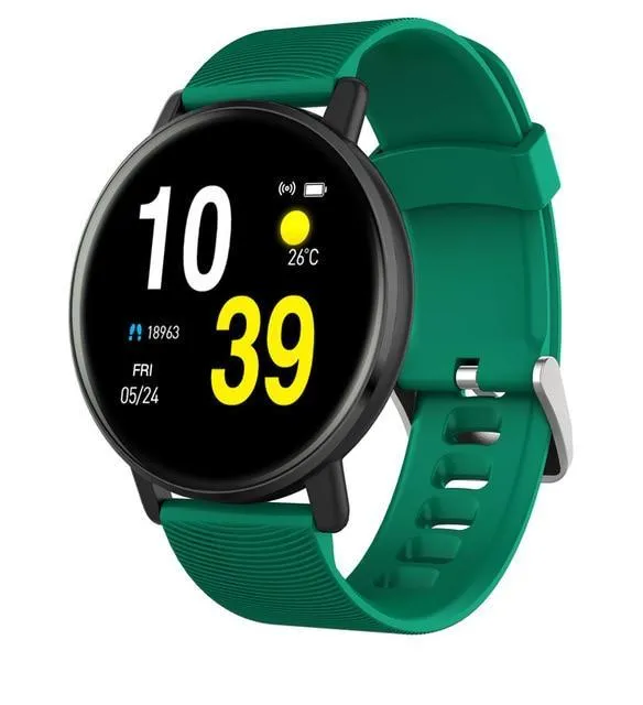 New IP67 Waterproof Heart Rate Monitor Fitness Tracker Watch Music Control Pedometer Smartwatch For iOS Android Gifts
