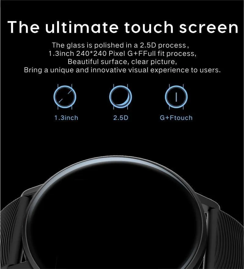 New IP67 Waterproof Heart Rate Monitor Fitness Tracker Watch Music Control Pedometer Smartwatch For iOS Android Gifts