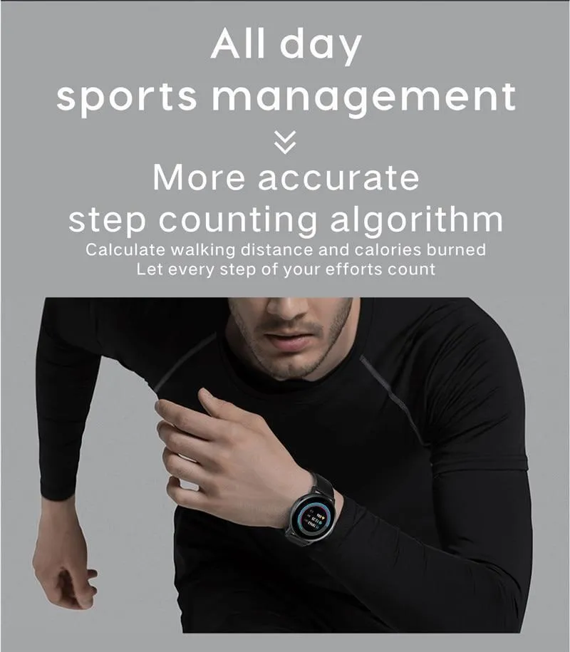 New IP67 Waterproof Heart Rate Monitor Fitness Tracker Watch Music Control Pedometer Smartwatch For iOS Android Gifts