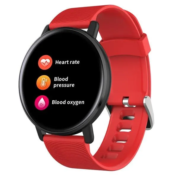 New IP67 Waterproof Heart Rate Monitor Fitness Tracker Watch Music Control Pedometer Smartwatch For iOS Android Gifts