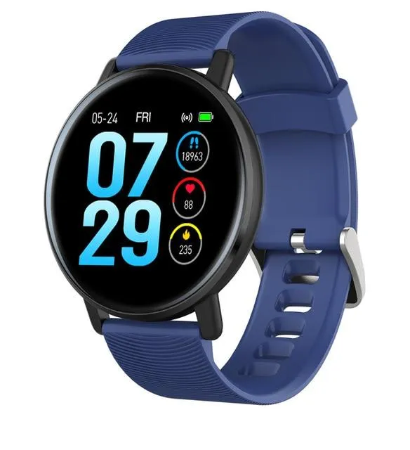 New IP67 Waterproof Heart Rate Monitor Fitness Tracker Watch Music Control Pedometer Smartwatch For iOS Android Gifts