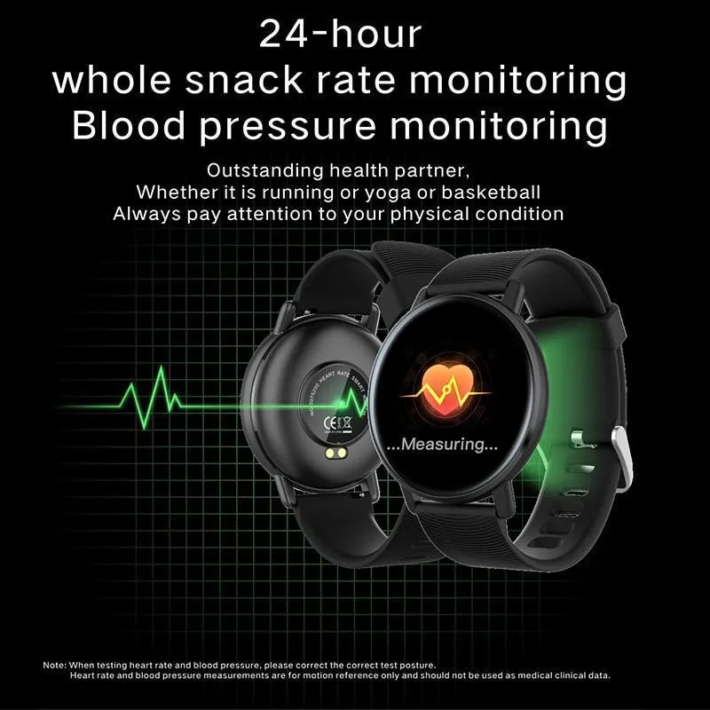 New IP67 Waterproof Heart Rate Monitor Fitness Tracker Watch Music Control Pedometer Smartwatch For iOS Android Gifts