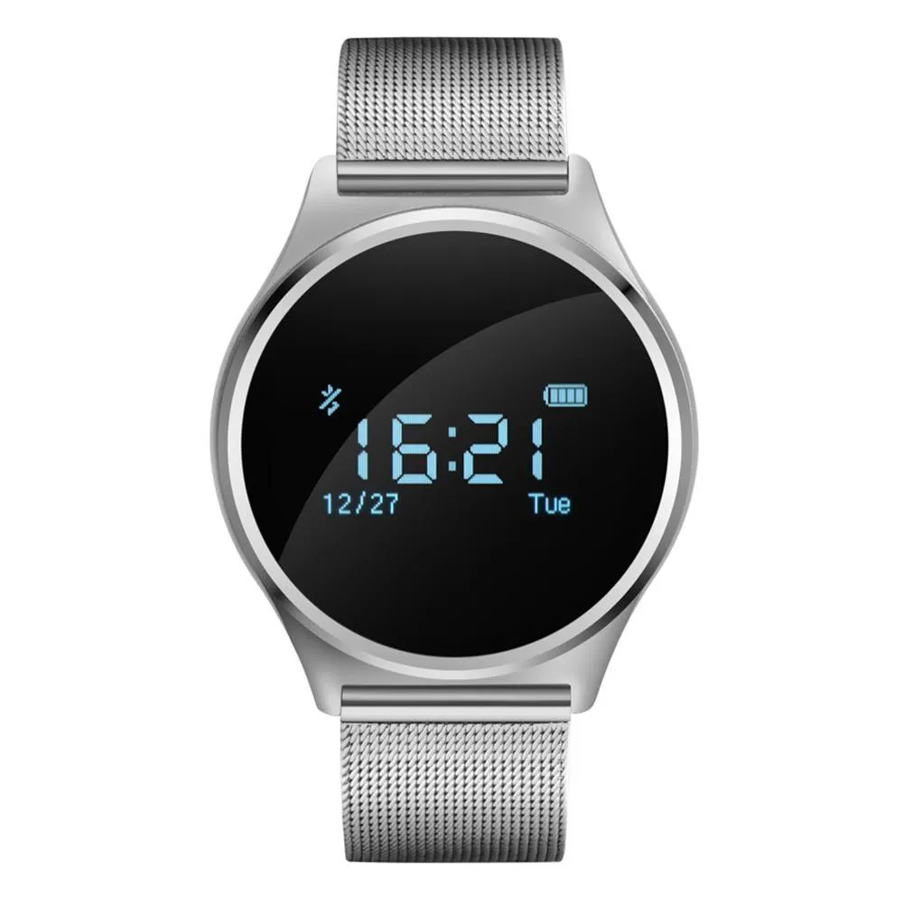 New Oval Bluetooth Smart Watch Blood Pressure Heart Rate Monitor Sport Smart Wristband for Android IOS