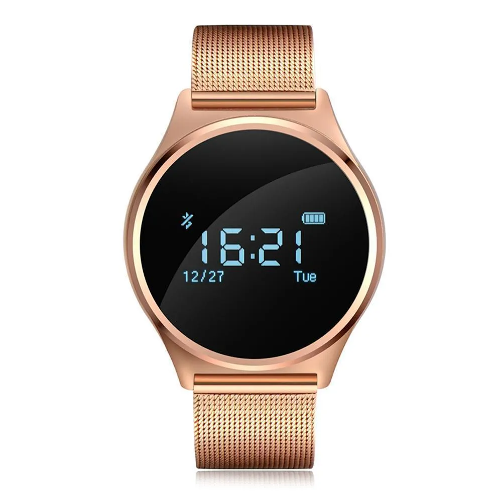 New Oval Bluetooth Smart Watch Blood Pressure Heart Rate Monitor Sport Smart Wristband for Android IOS