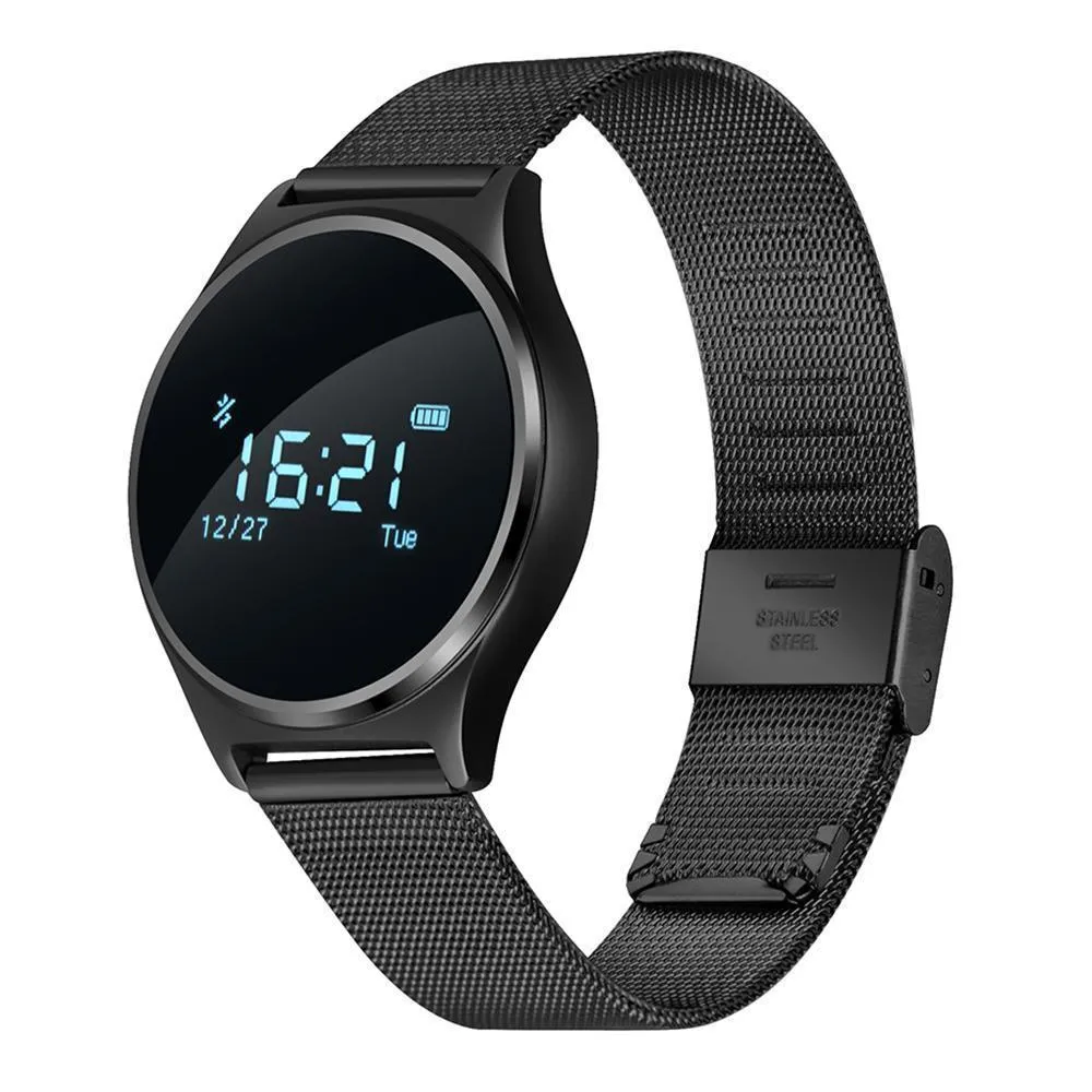 New Oval Bluetooth Smart Watch Blood Pressure Heart Rate Monitor Sport Smart Wristband for Android IOS