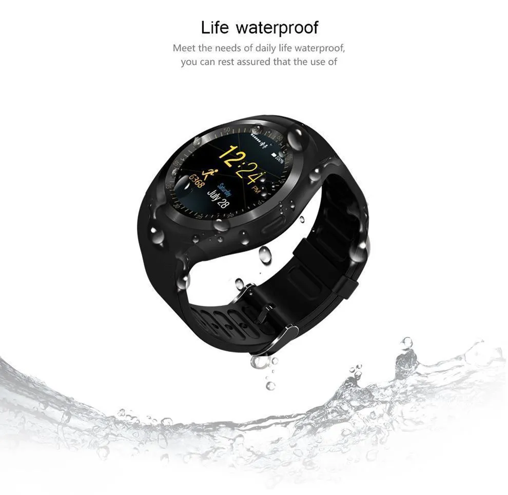 New Simplistic Round Business Smart Watch Support Nano SIM &TF Card with Whatsapp & Facebook for IOS Android