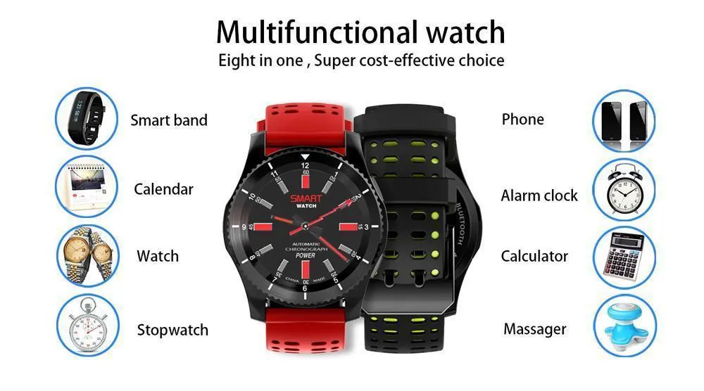 New Smart Watch Phone GPS Heart Rate Monitor Pedometer Blood Press Pedometer Stopwatch for Android IOS