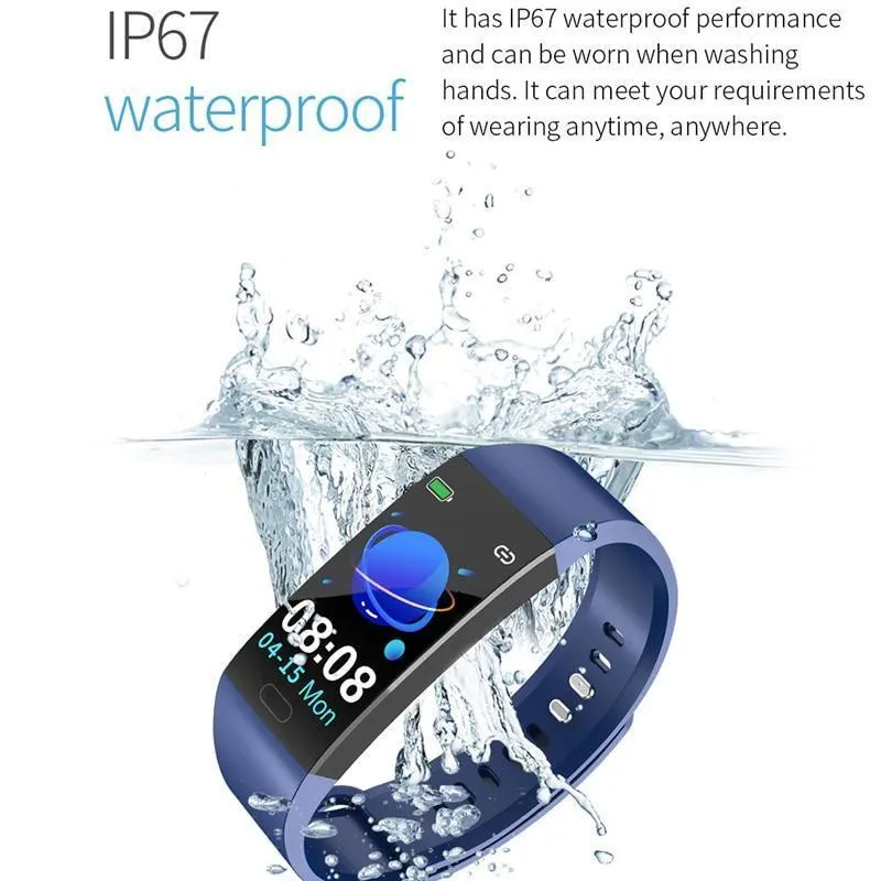 New Sport Fitness Tracker Waterproof Heart Rate Monitor Smart Wristband Watch For iPhones Android
