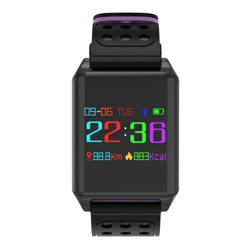 OLED Colour Screen Smart Watch Blood Oxygen Pressure Heart Rate Monitor Pedometer for Android IOS Windows