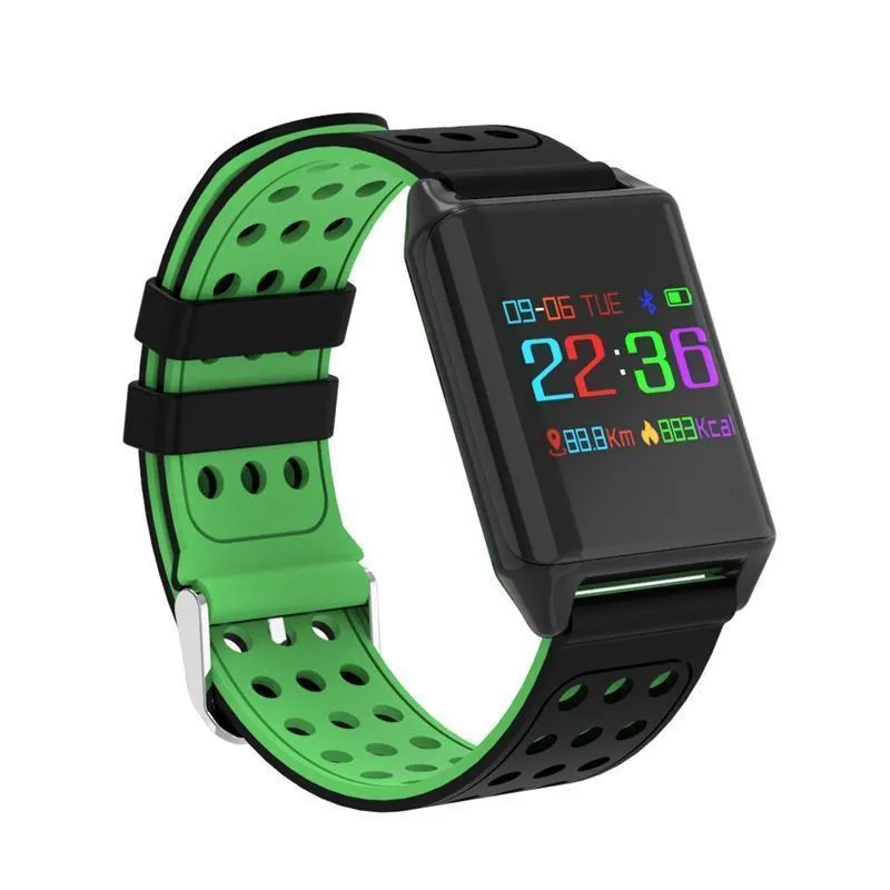 OLED Colour Screen Smart Watch Blood Oxygen Pressure Heart Rate Monitor Pedometer for Android IOS Windows