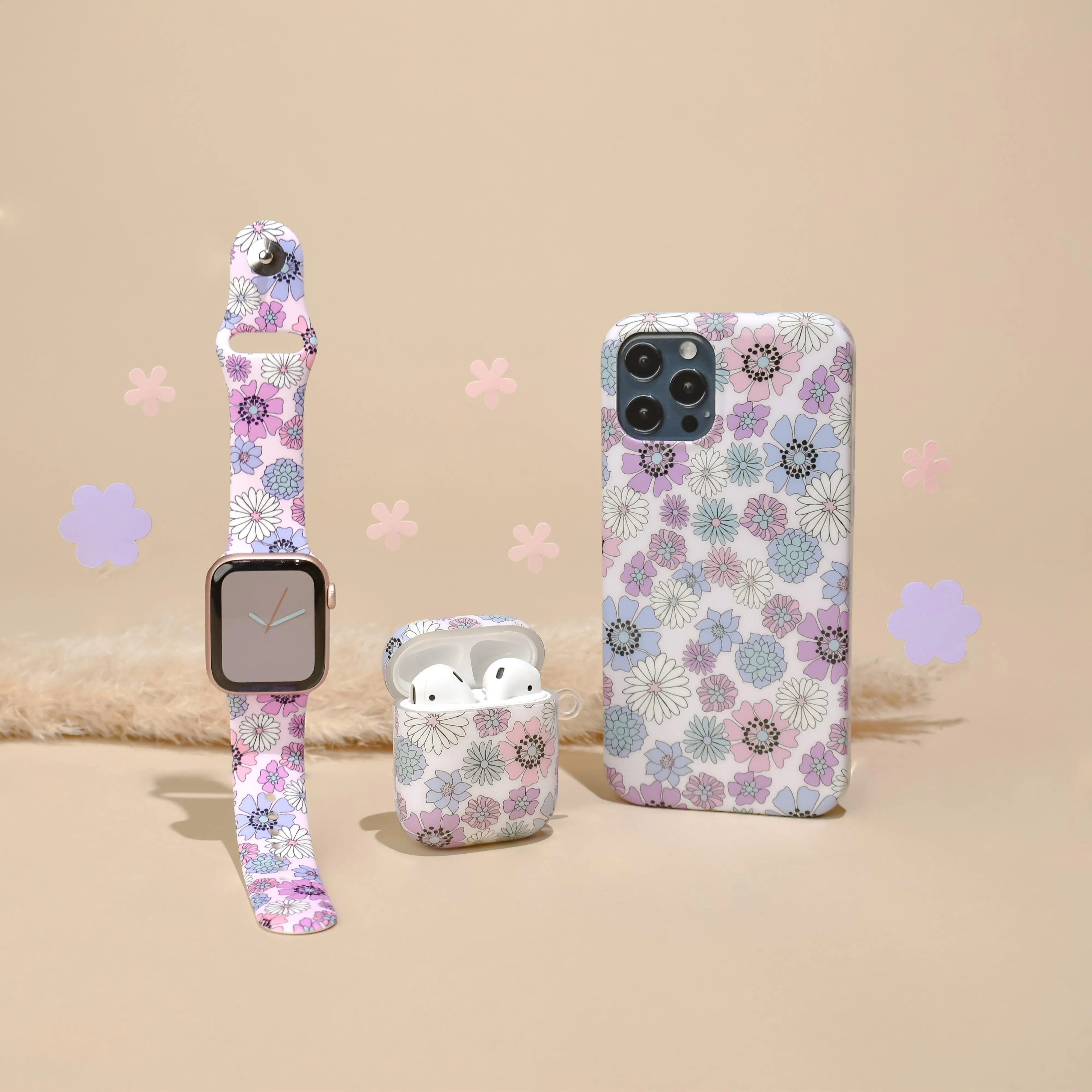 Pastel Flowers Apple Watch Strap
