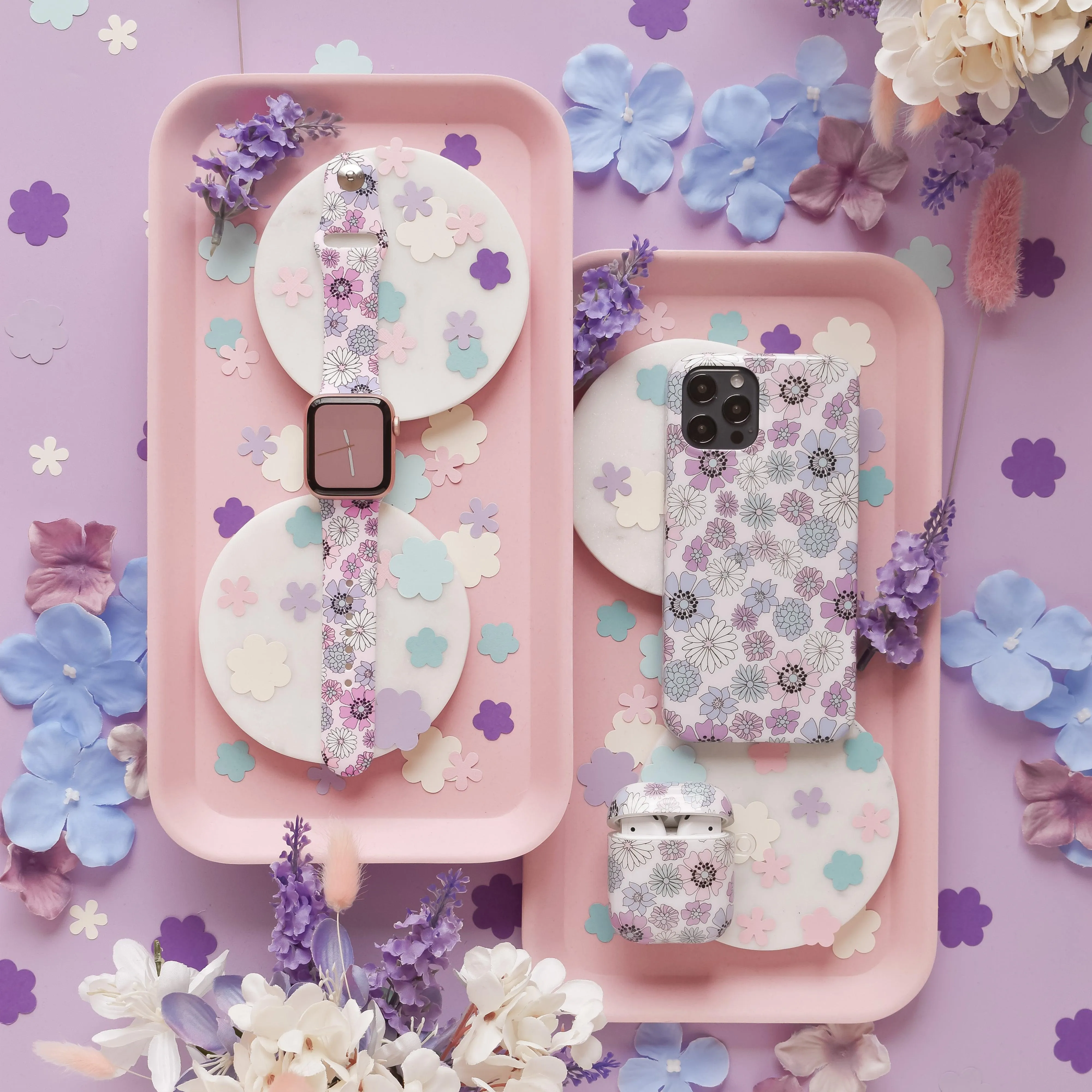 Pastel Flowers Apple Watch Strap