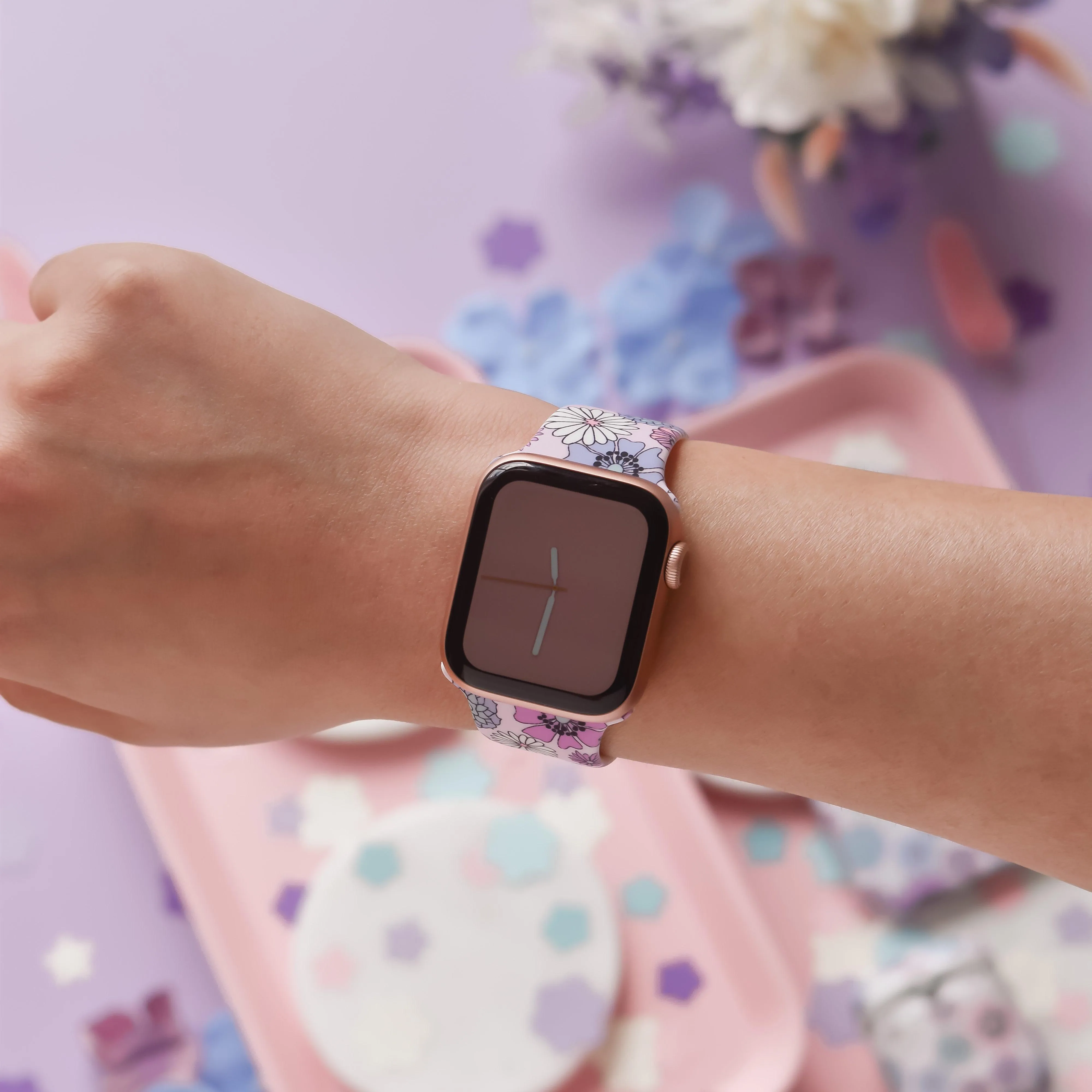 Pastel Flowers Apple Watch Strap