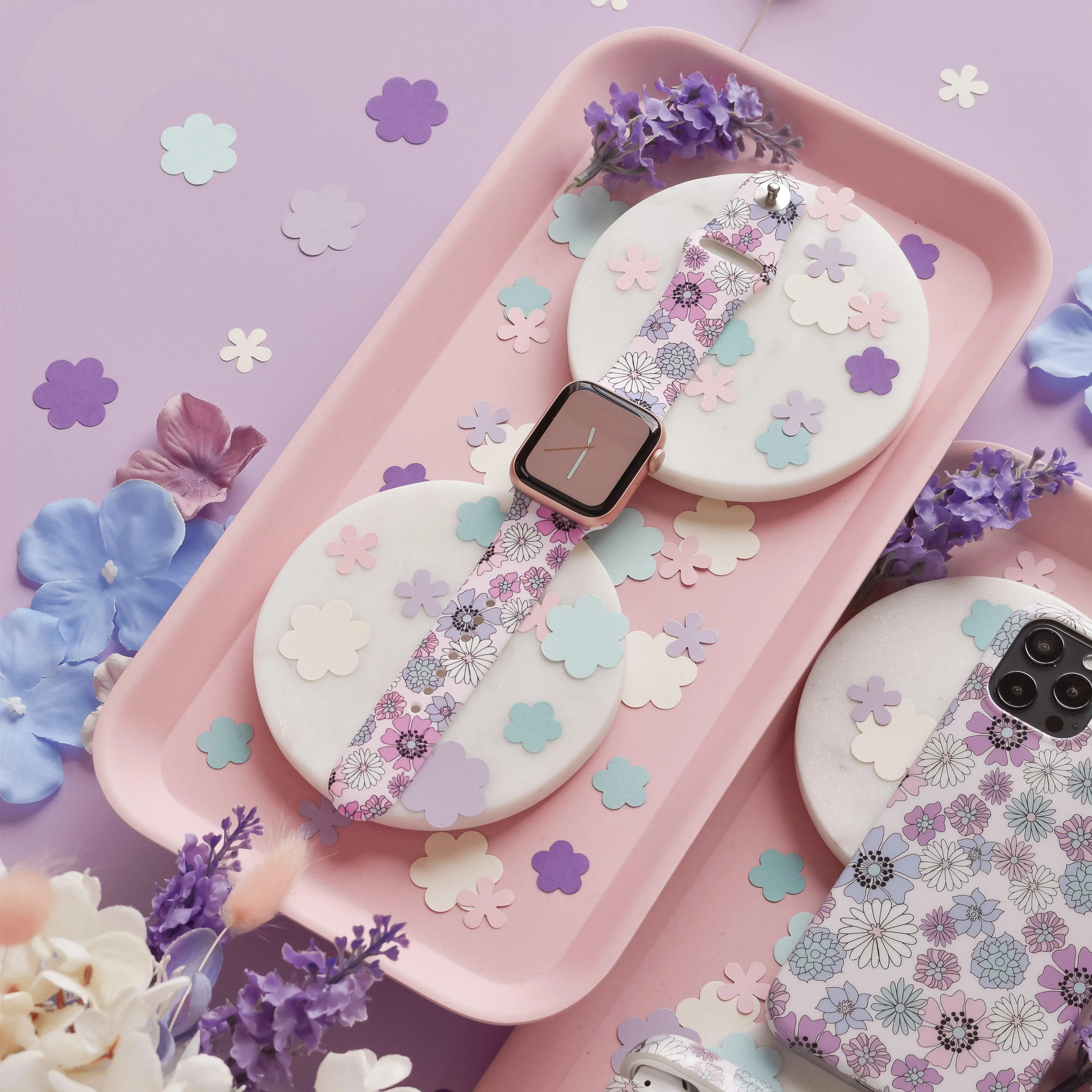 Pastel Flowers Apple Watch Strap