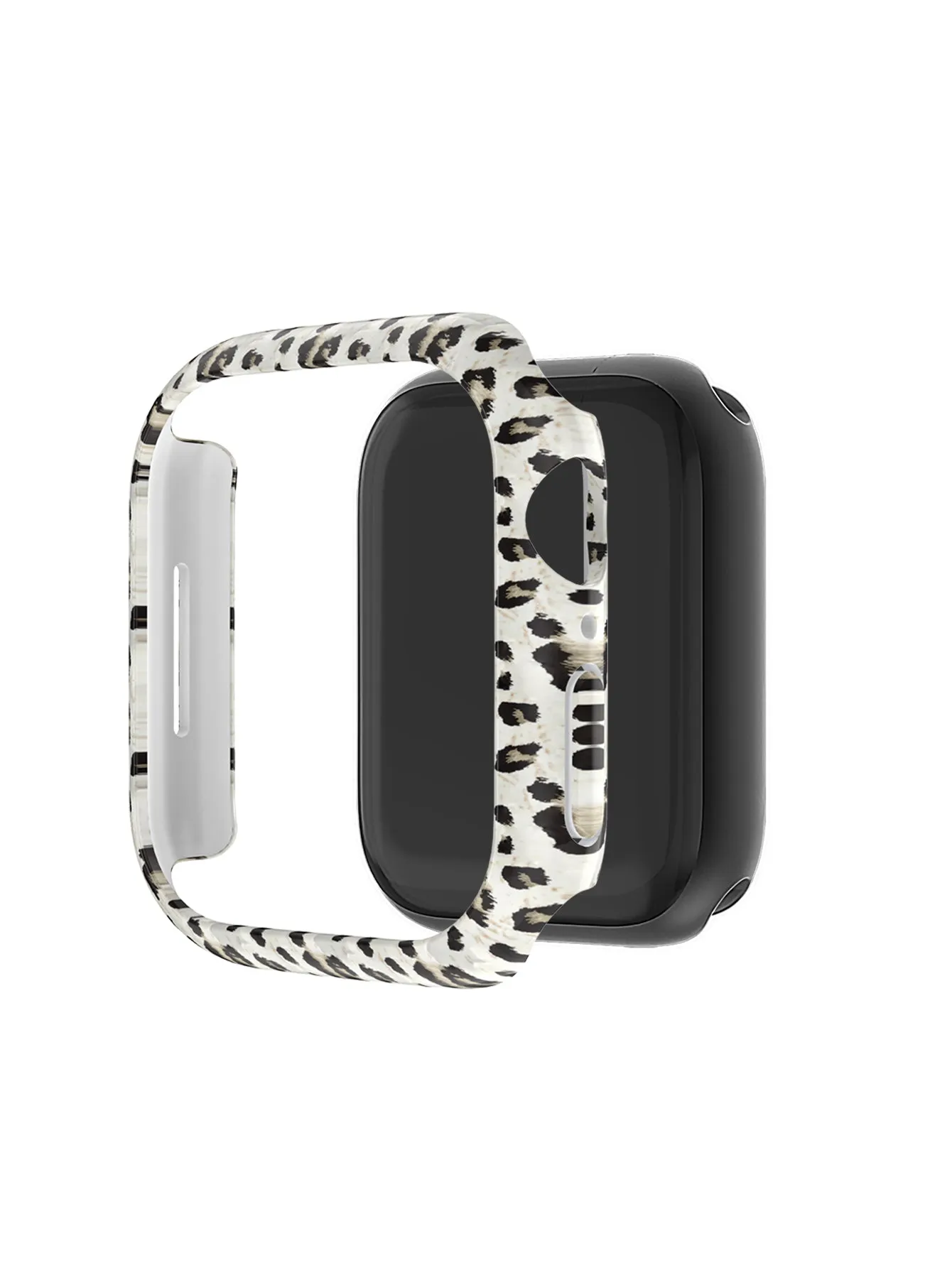 Protective Bumper Case with Screen Protector for Apple Watch 41mm- Leopard Print